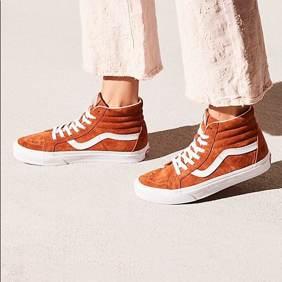 burnt orange suede vans